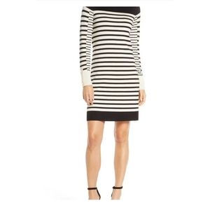 Eliza J Stripe Long Sleeve Turtleneck Sweater Dress  NEW